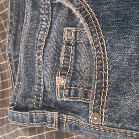 Vintage Double-stitched Silver Jeans - Picture 6 of 7